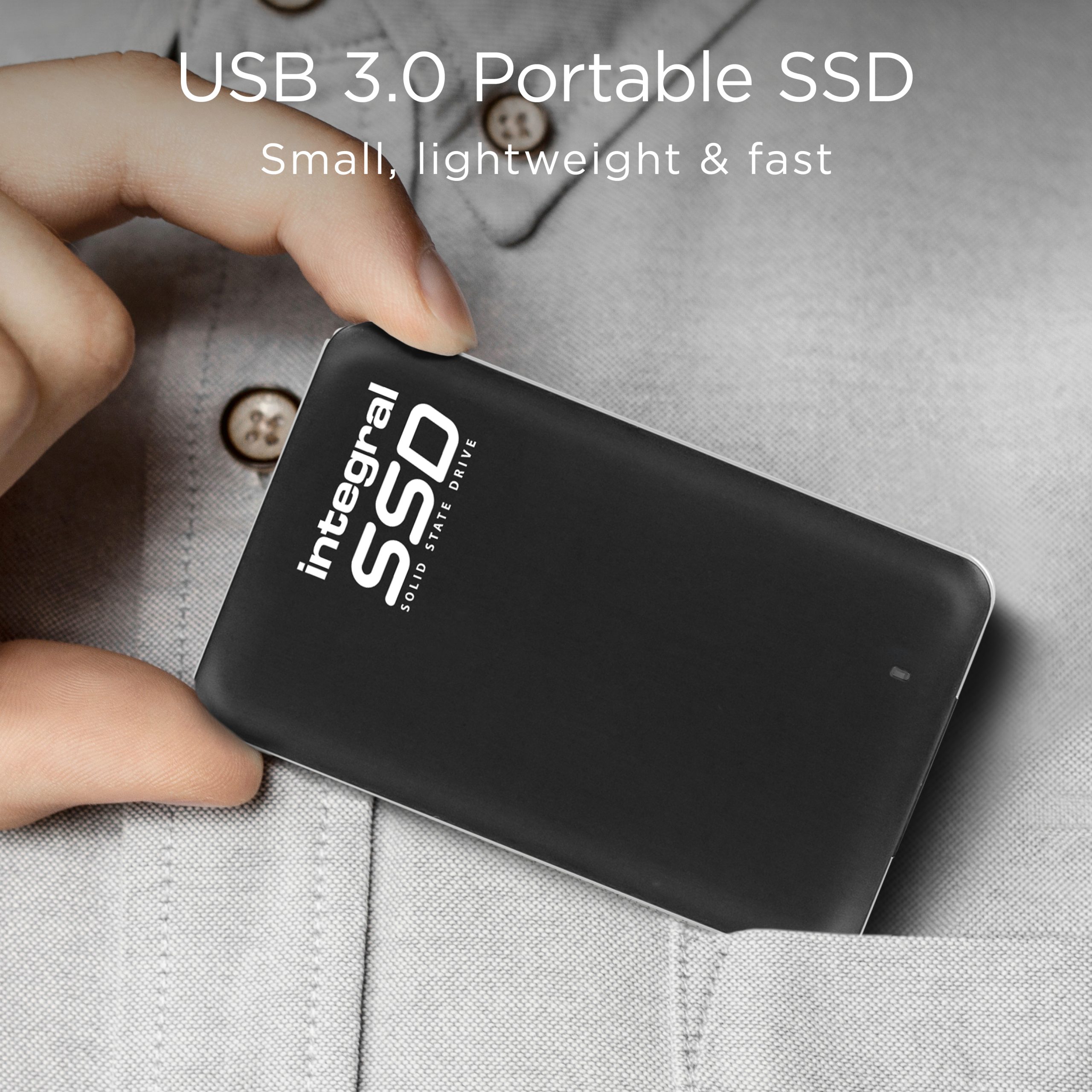 USB 3.0 Portable SSD Small, lightweight and fast