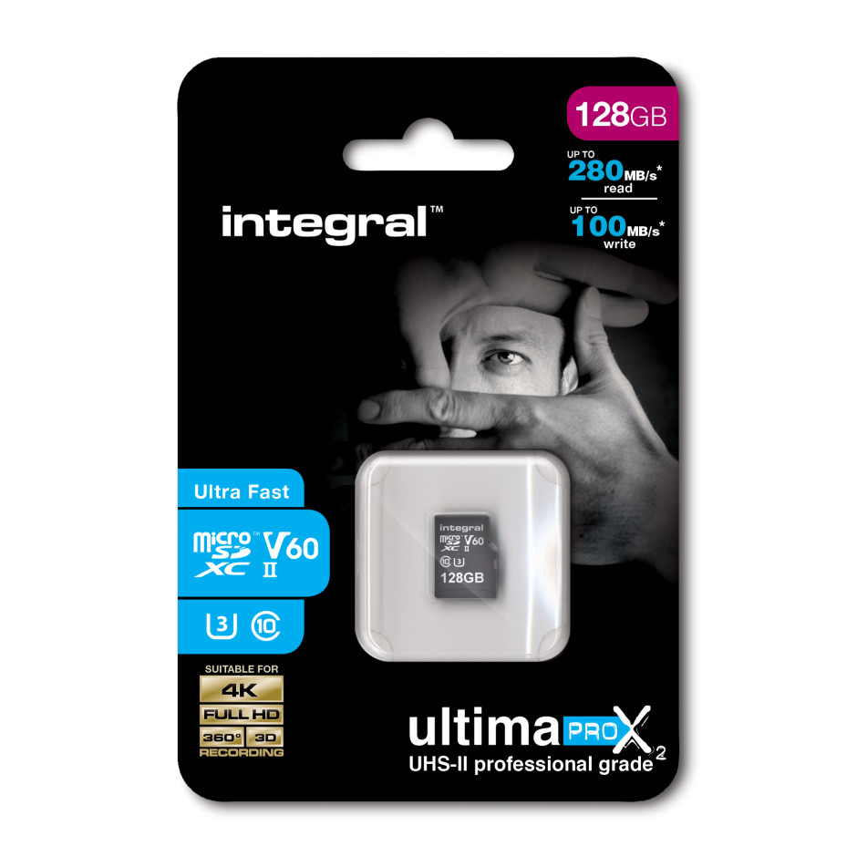 ULTIMAPRO X2 Micro SD Card MICROSDXC 280/100MB UHS-II V60 | 128GB