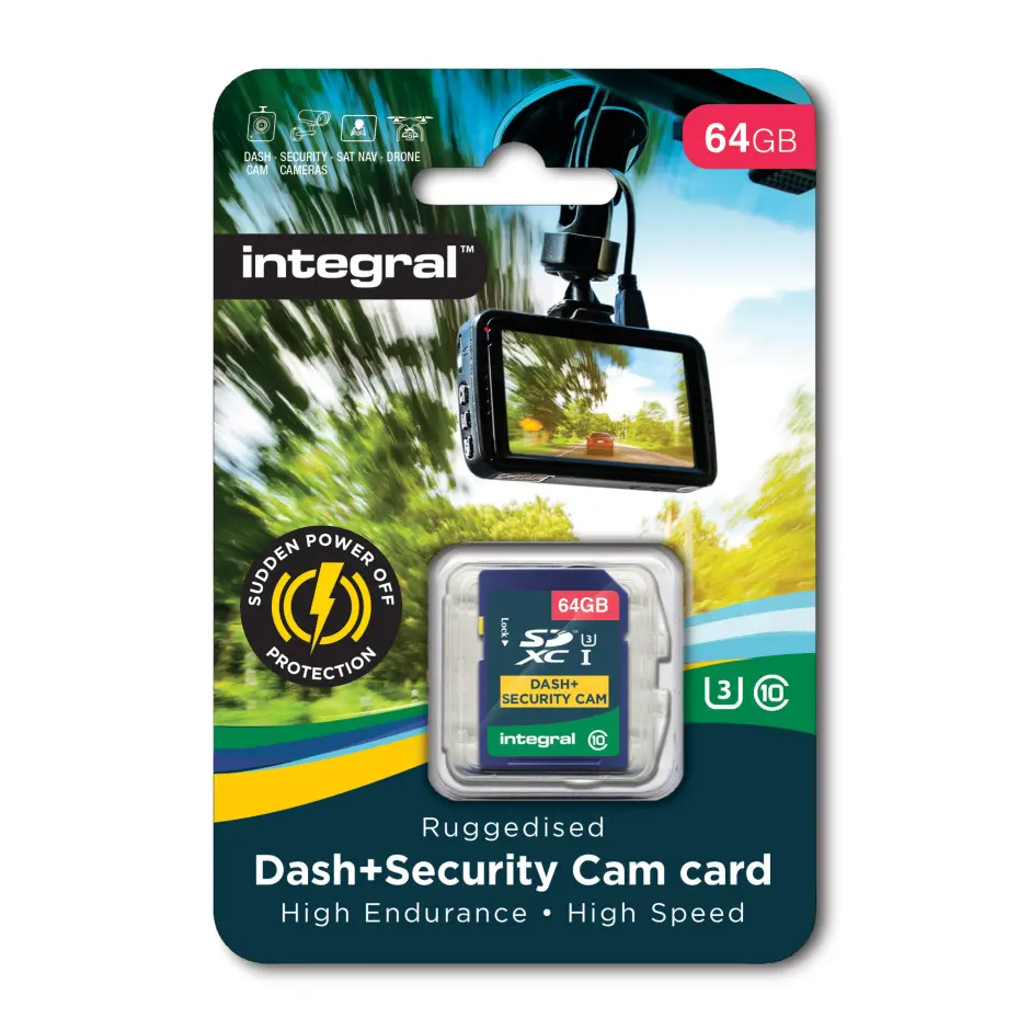 Dash Cam and Security Camera SD Card SDHC/XC Class 10 UHS-I U3 | 64 GB