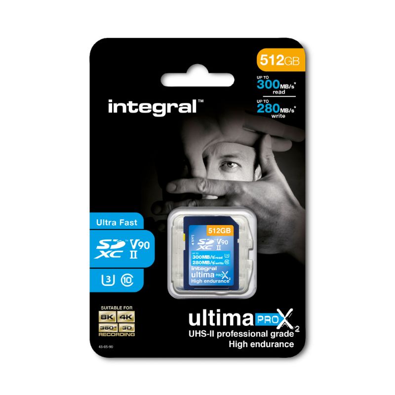 ULTIMAPRO X2 SD CARD SDXC UP TO 300/280MB UHS-II V90 | 512GB