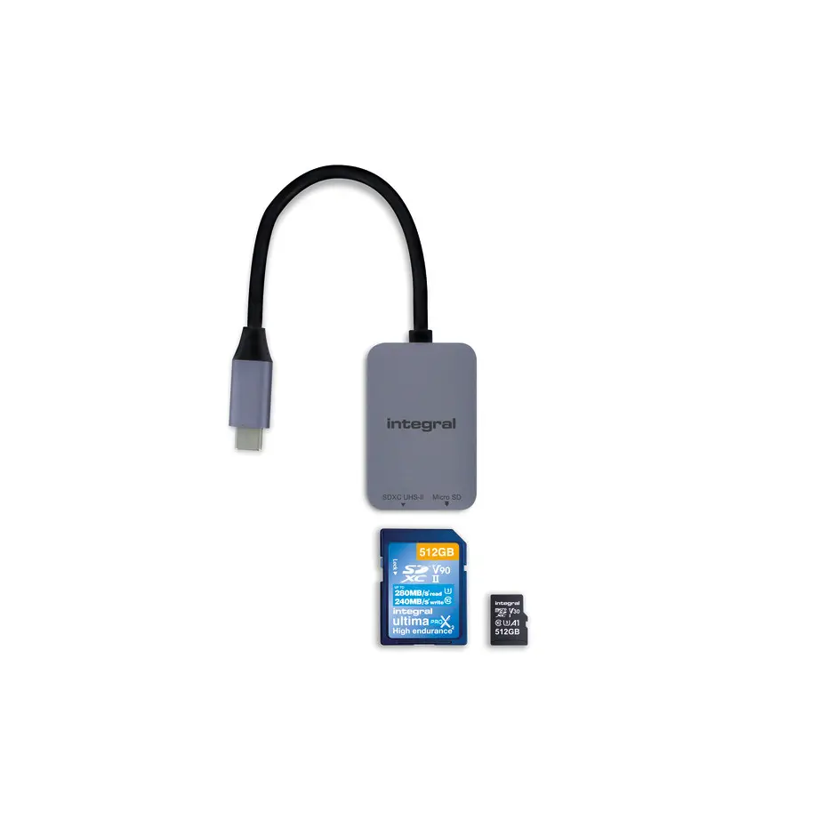 DUAL SLOT UHS-II SD & UHS-I MICRO SD USB C 3.2 GEN-1 MEMORY CARD READER