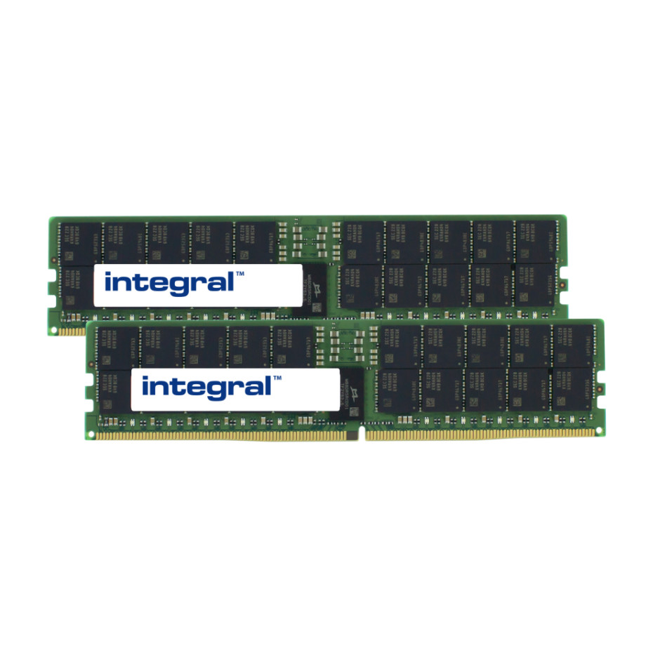 256GB (2x128GB) SERVER RAM MODULE KIT DDR5 4800MHZ PC5-38400 REGISTERED ECC RANK4 1.1V 2H 3DS 8GX4 CL46 INTEGRAL