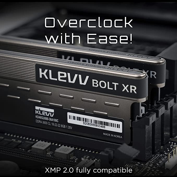 Overclocking, Intel XMP 2.0 profiles, Klevv BOLT XR, Gaming RAM