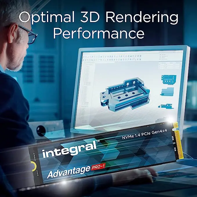 GEN4 NVME SSD 3D rendering Advantage Pro-1