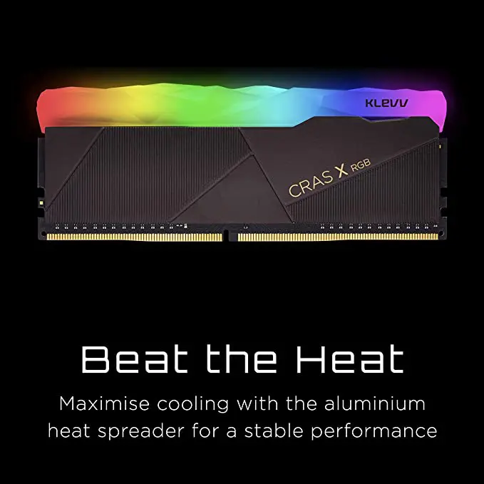 KLEVV CRAS X RGB DDR4 Gaming RAM, Heatsink for cooling