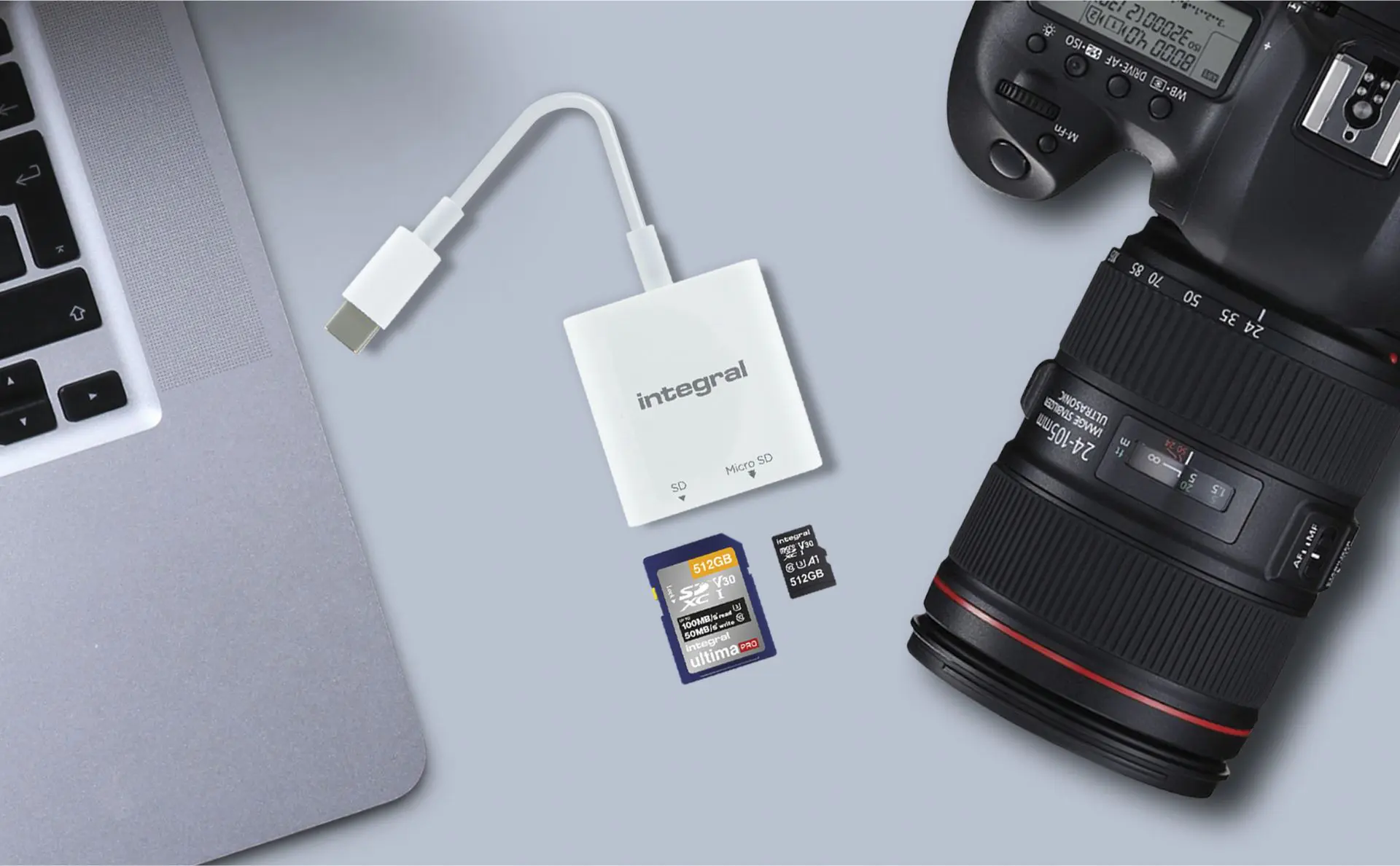 microSD and SD Cabled Memory Card Reader
