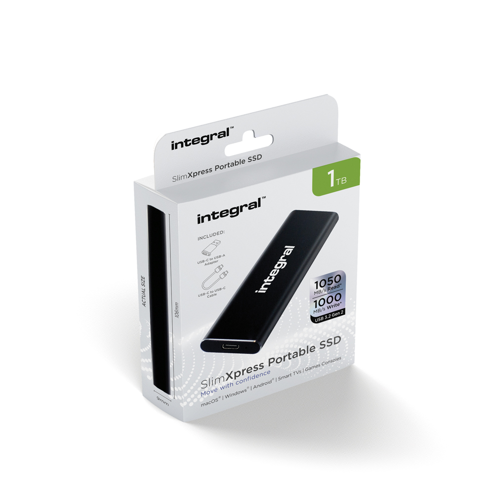 External Portable Solid-State Drive 1TB Packaging