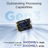 M.2 2242 SSD Gen3 Speeds M.2 2230 SSD Gen3 Speeds up to 3400MB/s, and write speeds reaching 3000MB/s