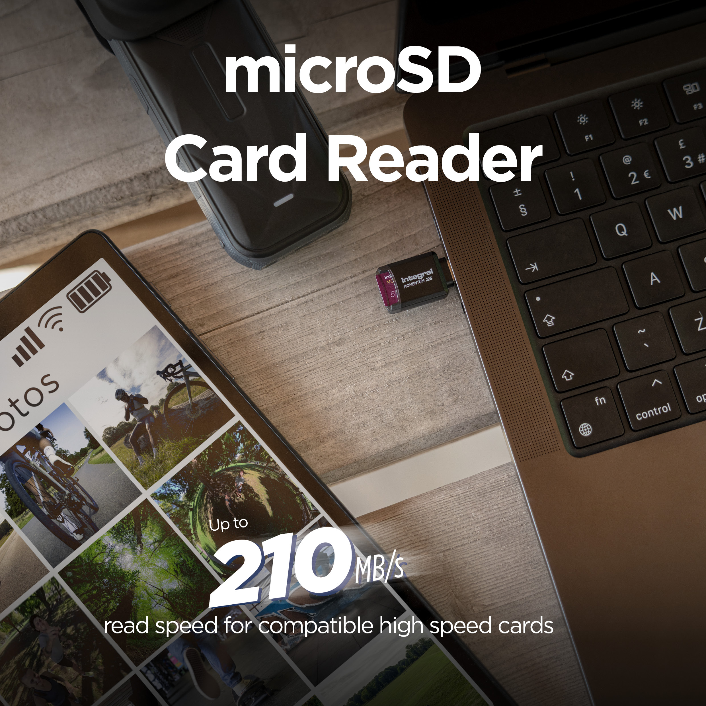 Momentum 225 Single Slot USB-C microSD Card Reader | Integral Memory